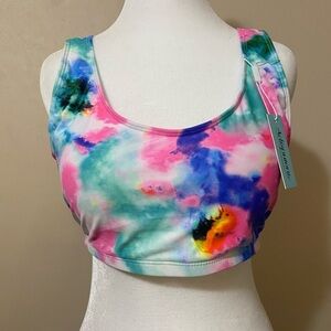 Adisputent Bikini Top swimwear women’s juniors large tie dye NWT